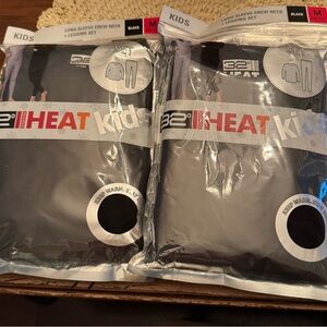 32 Degrees Heat Kids Long Sleeve Crew Neck & Legging Set - Black (2 sets)